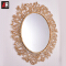 Brass round bathroom decorative console table with mirror